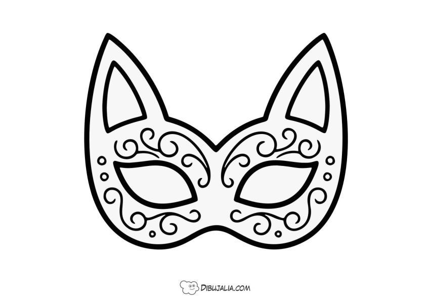 Antifaz de Gata para Carnaval