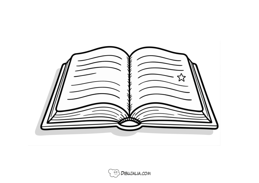 Libro Abierto con Estrella