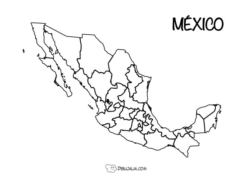 Mapa de México Estados Organización Territorial