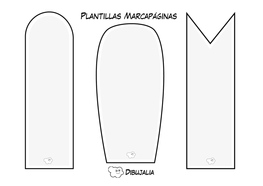 Plantillas para marcapáginas de Dibujalia