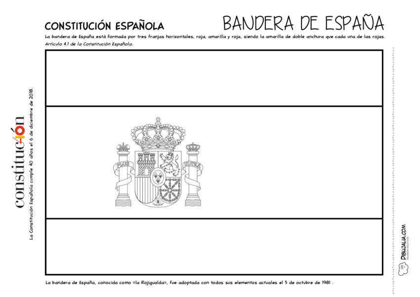 Bandera de España Constitución Española