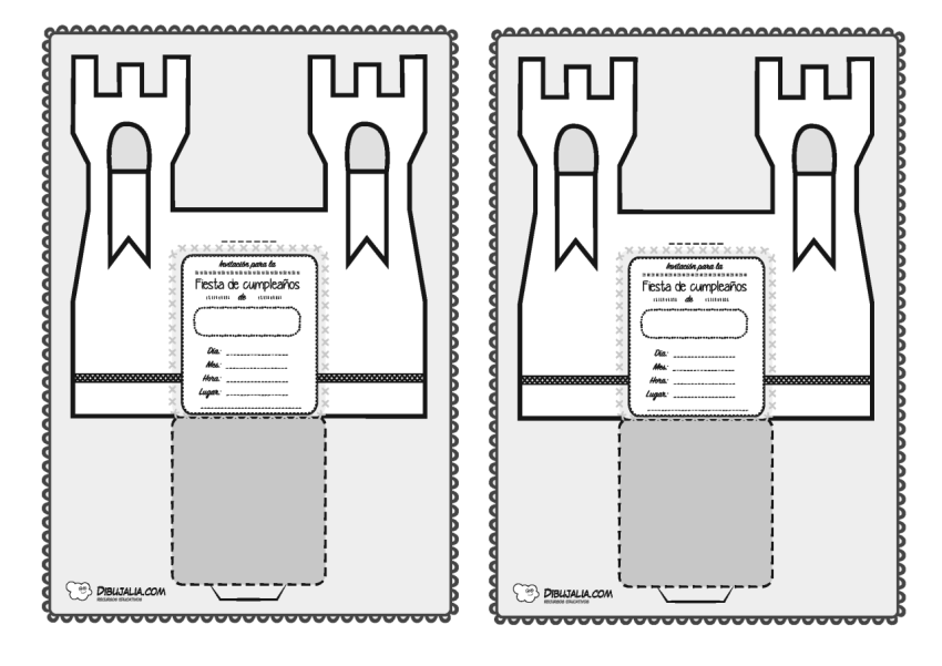 Invitación Cumpleaños Castillo