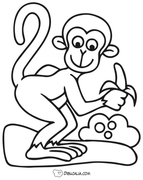 Mono comiendo Plátano