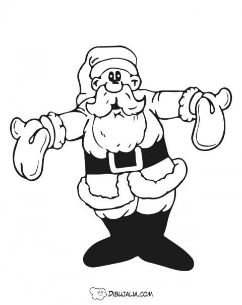 Papa Noel Abrazo de amistad