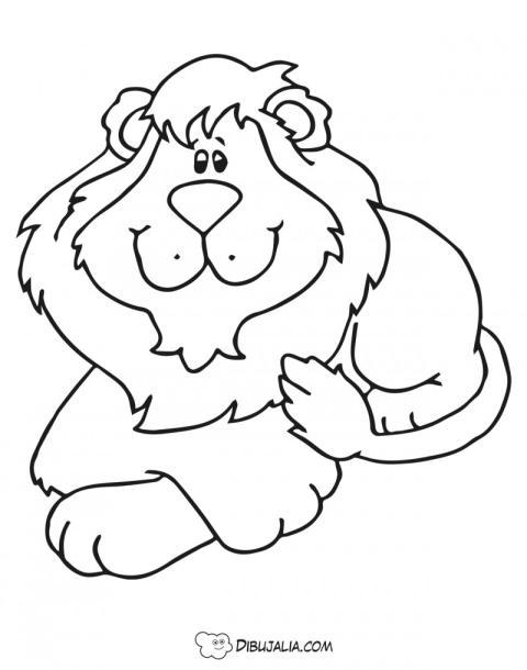 Leon esperando contento