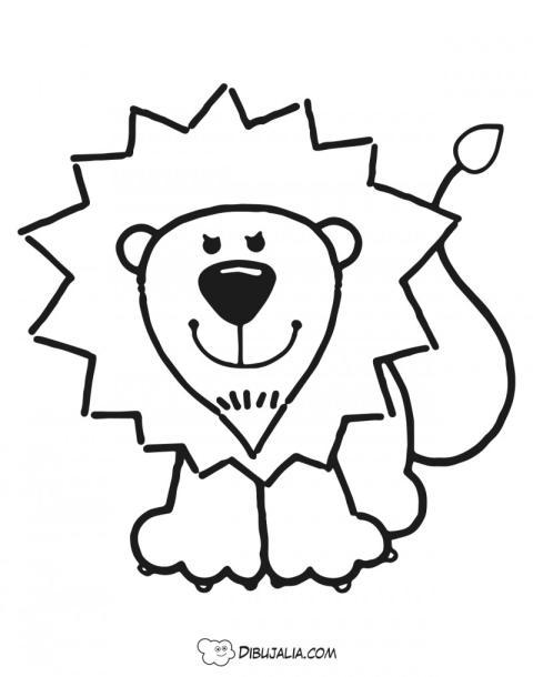 León gracioso y divertido