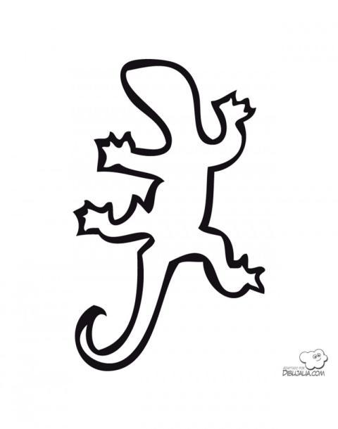 Silueta de lagartija