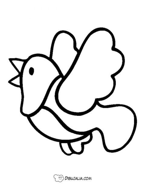 Pájaro volando feliz