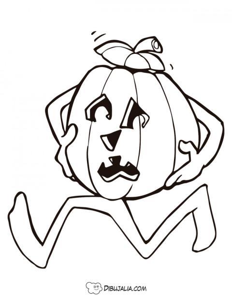 Calabaza corriendo asustada