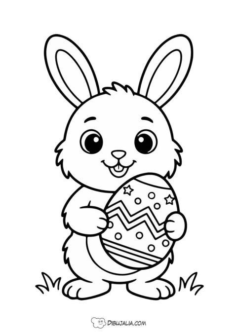 Easter Egg and Bunny