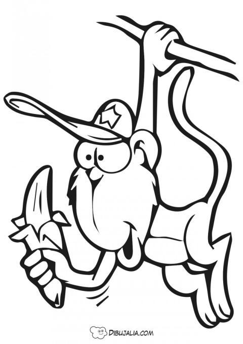 Mono disfruta de un plátano