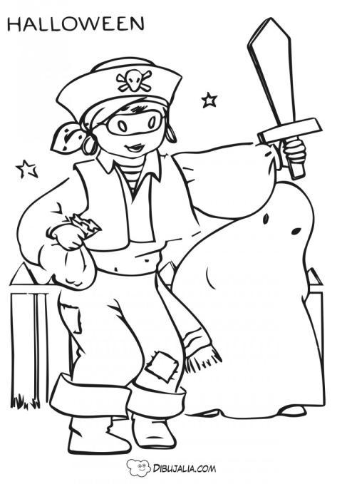 Niño disfrazados de pirata