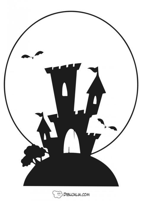 Silueta de castillo con sombras