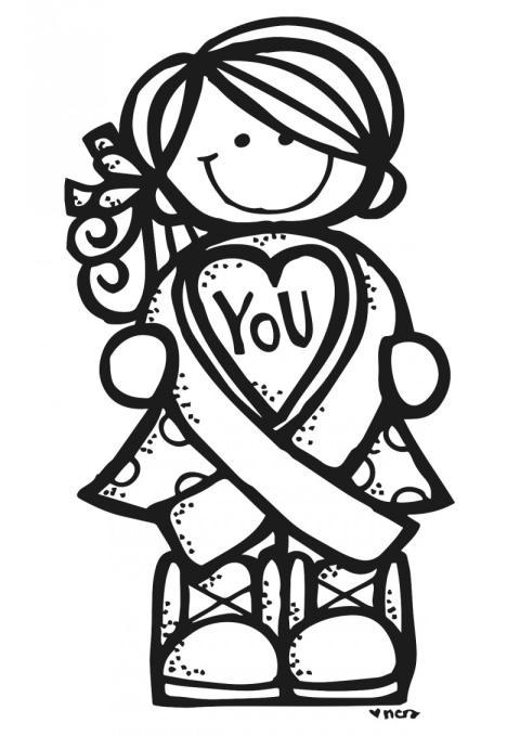 Niña sostiene un lazo solidario