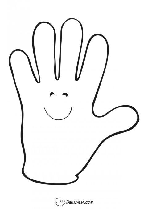 Silueta palma de la mano