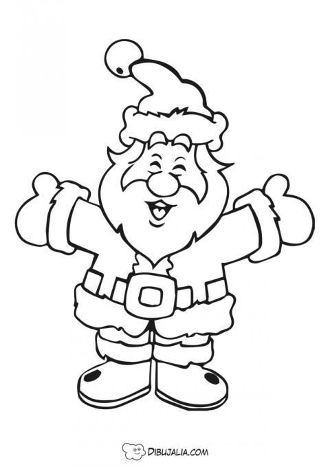 Papa Noel Alegre y Feliz