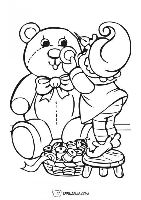 Duende Papa Noel con juguetes