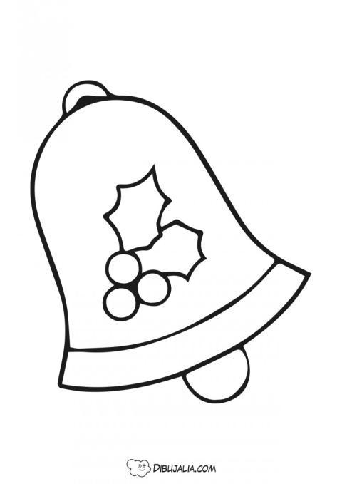 Campana con guirnalda de acebo