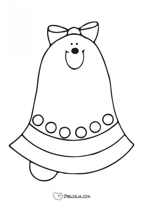 Campana sonriente con lazo