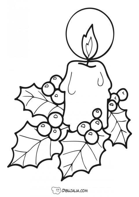 Vela decorativa de navidad