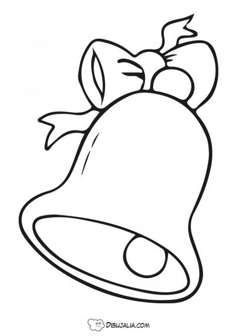 Campana con adornos de lazos