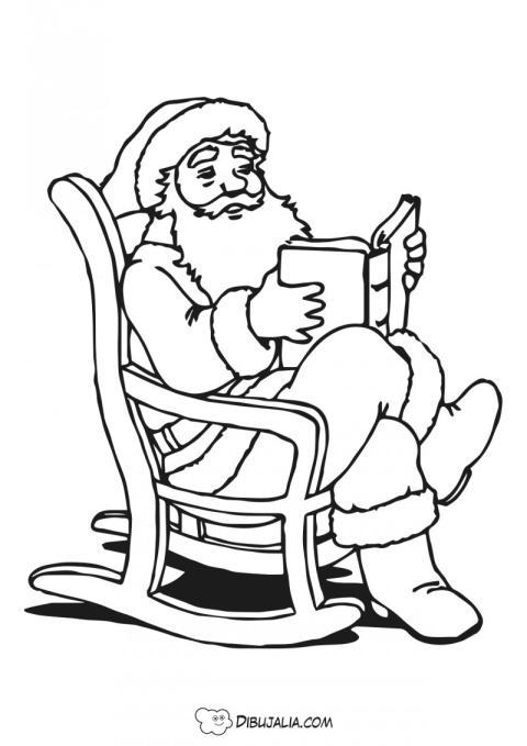 Santa claus lee un libro
