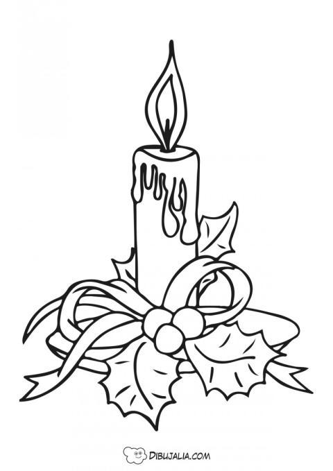 Vela decorar en navidad