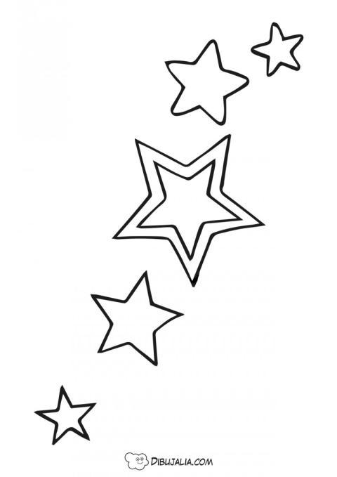 Siluetas de estrellas de navidad