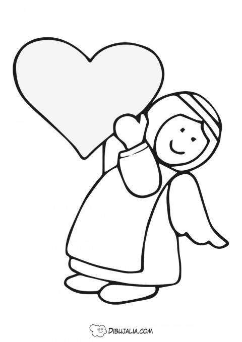 Ángel con mucho corazón