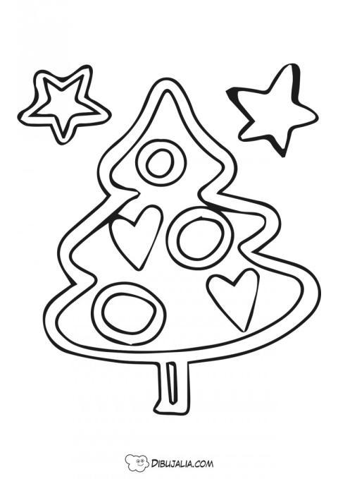 Árbol de Navidad con corazones