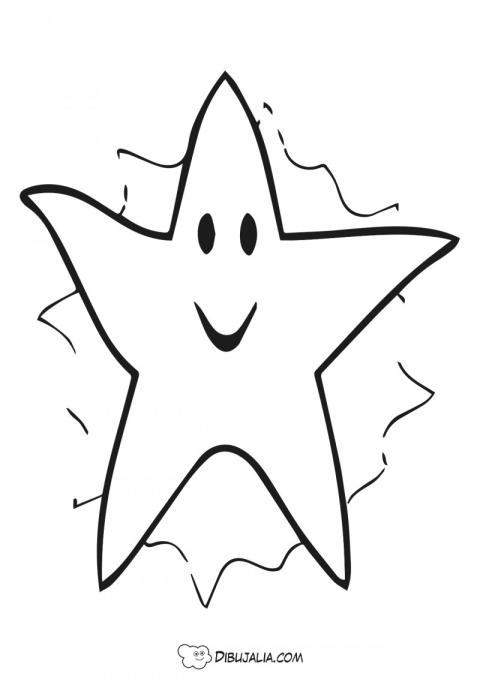 Silueta de estrella alegre