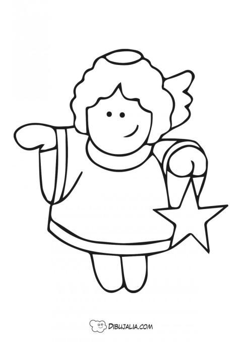 Ángel con estrella muy curioso