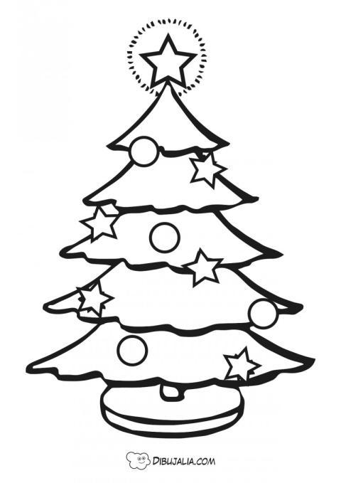 Árbol de nvidad con estrellas