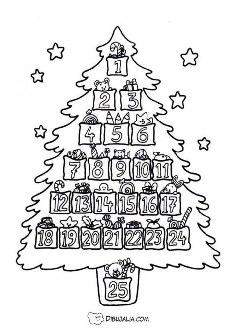 Árbol de navidad para adviento