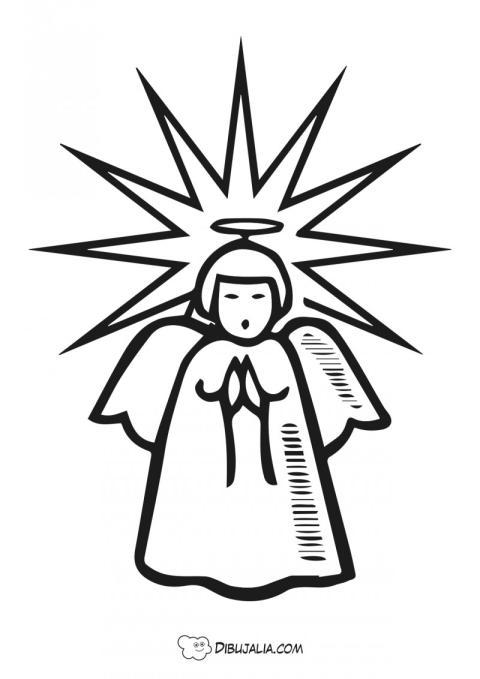 Figura ángel con estrella