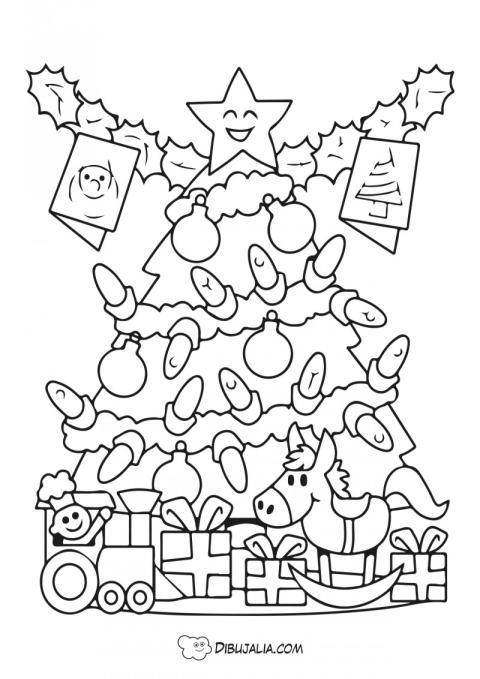 Árbol de nvidad muy decorado