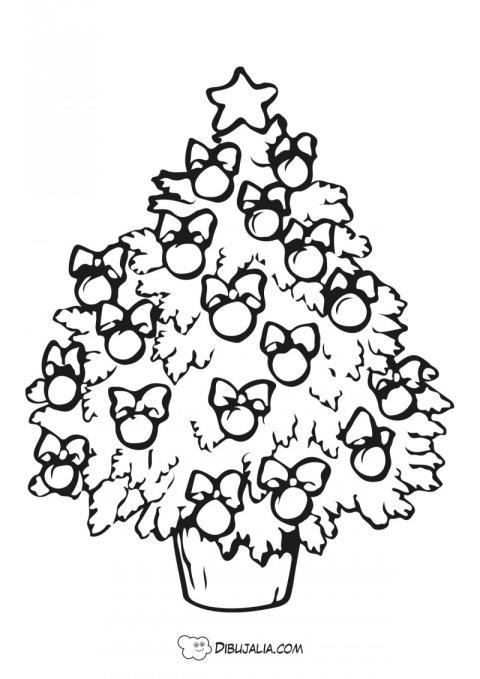 Árbol de navidad con lazos