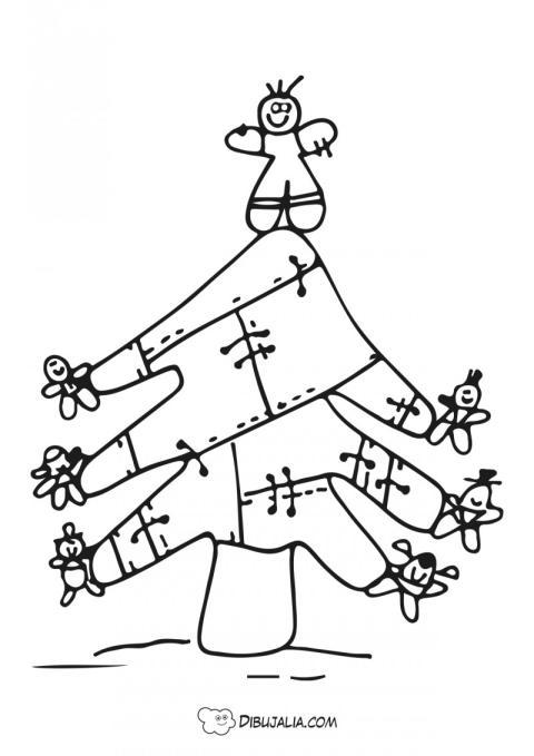 Árbol de navidad de trapo