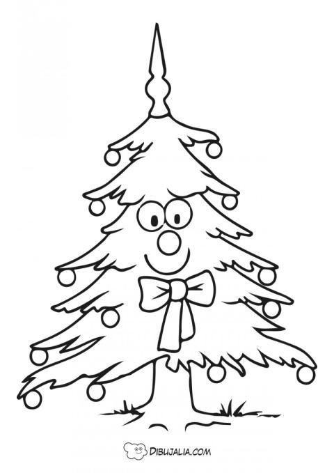 Árbol de navidad con pajarita