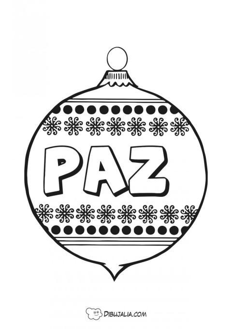 Bola de Navidad Paz