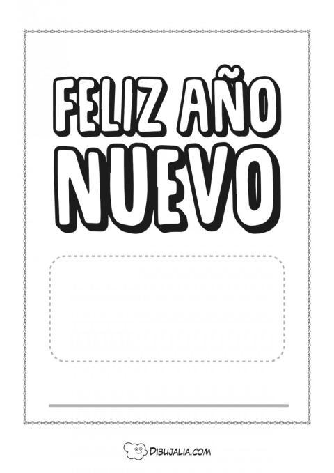 Tarjeta Postal Feliz Año Nuevo