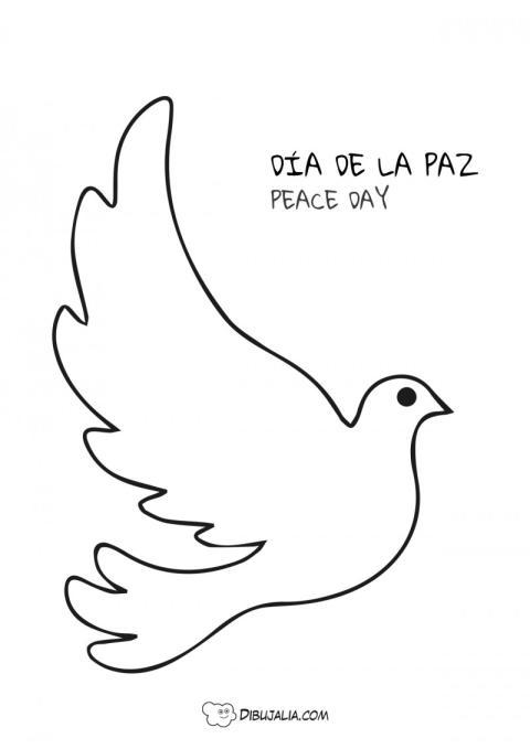 Silueta de paloma de la paz