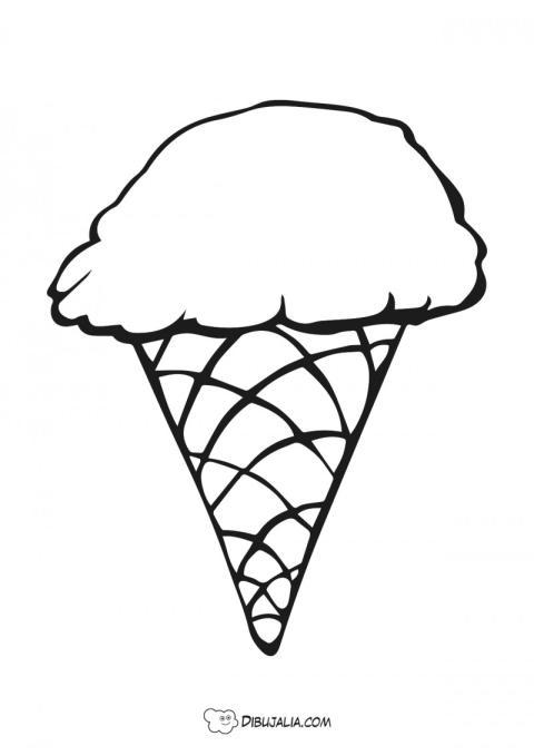 Cono de helado derretido