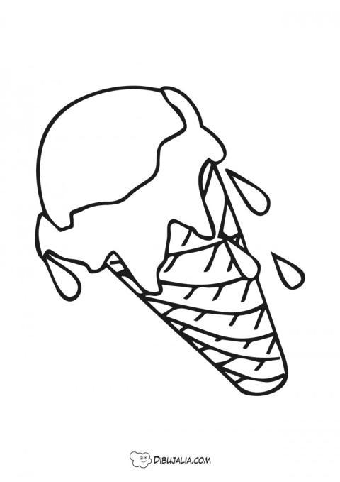 Cono helado derretido