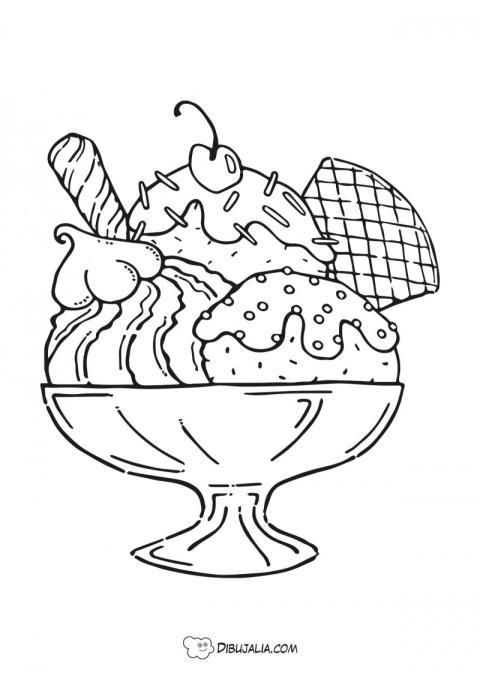 Copa de helado multifrutas