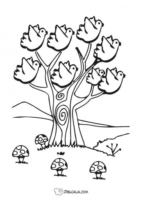 Árbol de palomas de la paz