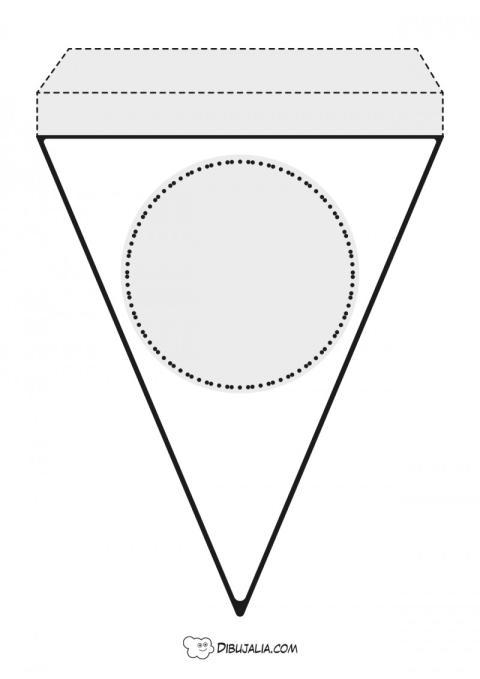 Plantilla banderin circulo destacado