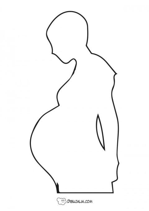 Silueta de mujer embarazada