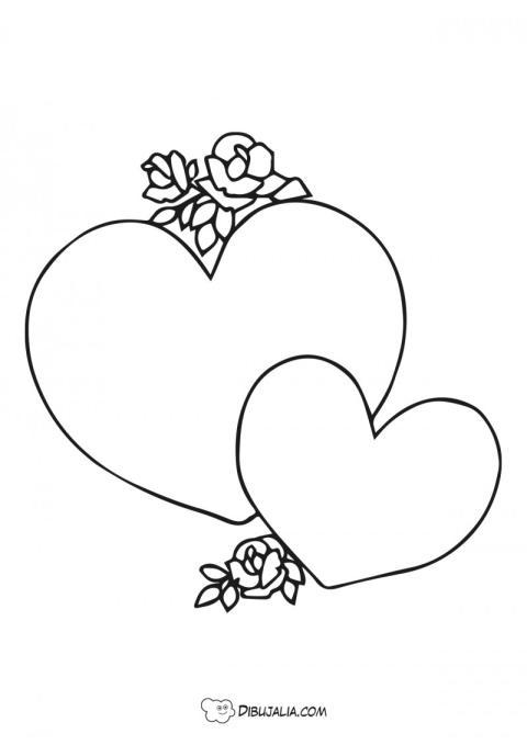 Dos corazones lindos