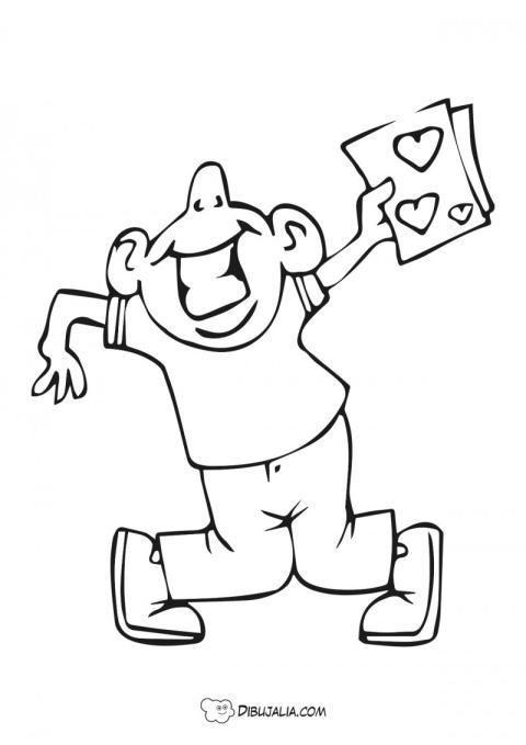 Alegria por carta de enamorados